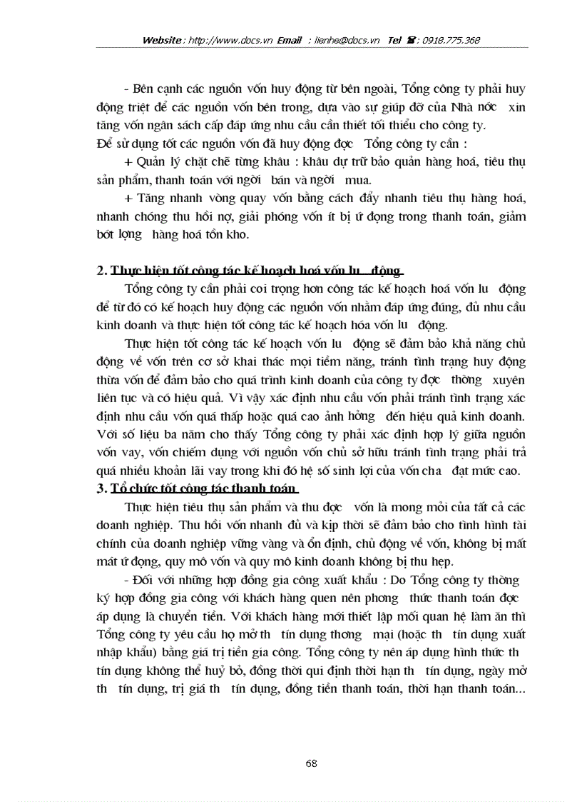 image for page Vốn lưu động và các giải pháp nhằm nâng cao hiệu quả sử dụng vốn lưu động tại Tổng công ty Da Giầy Việt Nam
