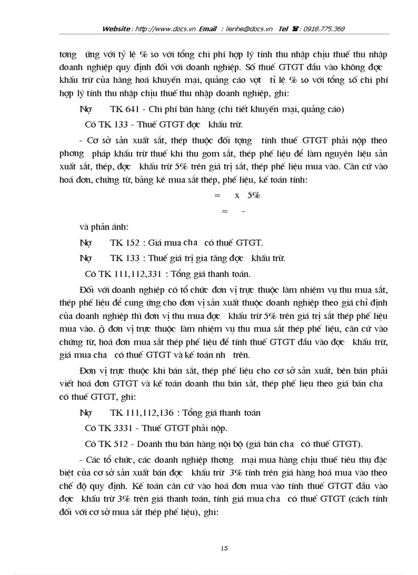 image for page 1số vấn đề về phương pháp tính và hạch toán thuế giá trị gia tăng VAT ở các Doanh nghiệp