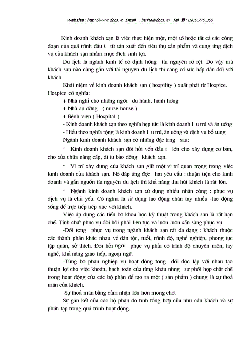 image for page Đặc điểm nguồn khách và các biện pháp tăng cường khả năng thu hút khách của khách sạn Thắng lợi