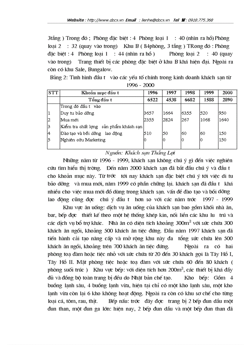 image for page Đặc điểm nguồn khách và các biện pháp tăng cường khả năng thu hút khách của khách sạn Thắng lợi