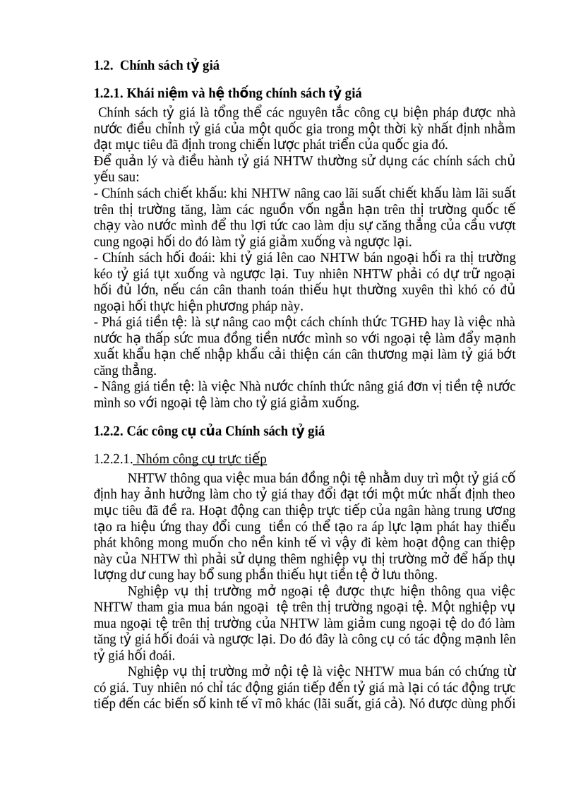 image for page Môn Lý thuyết tài chính tiền tệ Chính sách tỷ giá tác động của nó đến tăng trưởng kinh tế ở Việt Nam