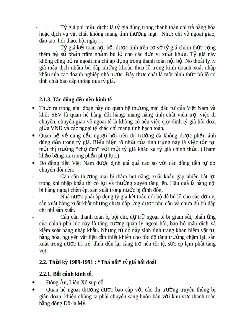 image for page Môn Lý thuyết tài chính tiền tệ Chính sách tỷ giá tác động của nó đến tăng trưởng kinh tế ở Việt Nam