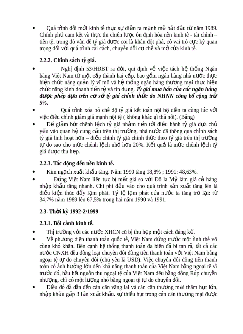 image for page Môn Lý thuyết tài chính tiền tệ Chính sách tỷ giá tác động của nó đến tăng trưởng kinh tế ở Việt Nam