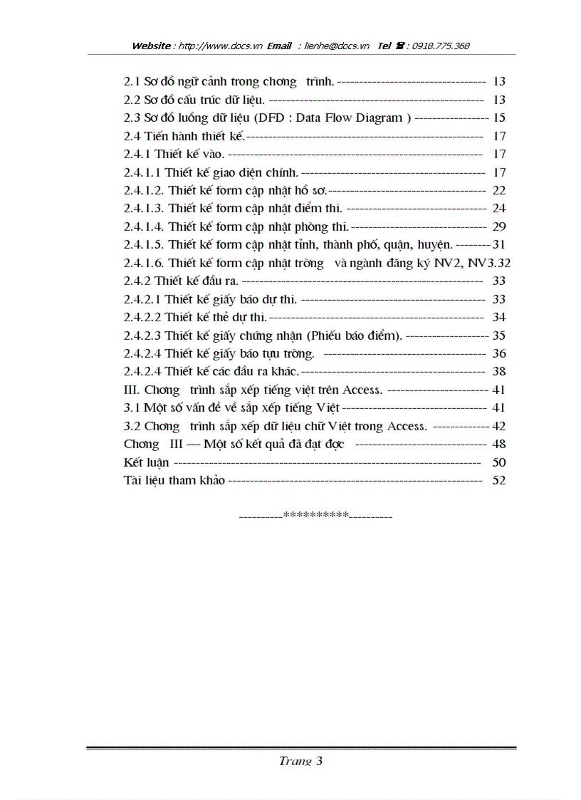 image for page Thiết kế và xây dựng phần mềm sắp xếp tiếng việt theo trường họ tên hỗ trợ cho việc tuyển sinh Đại học Cao đẳng
