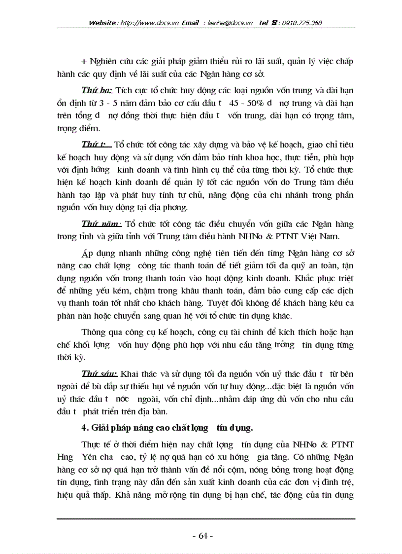 image for page Giải pháp nâng cao chất lượng tín dụng tại ngânhàng NHNo PTNT AgriBank tỉnh Hưng Yên