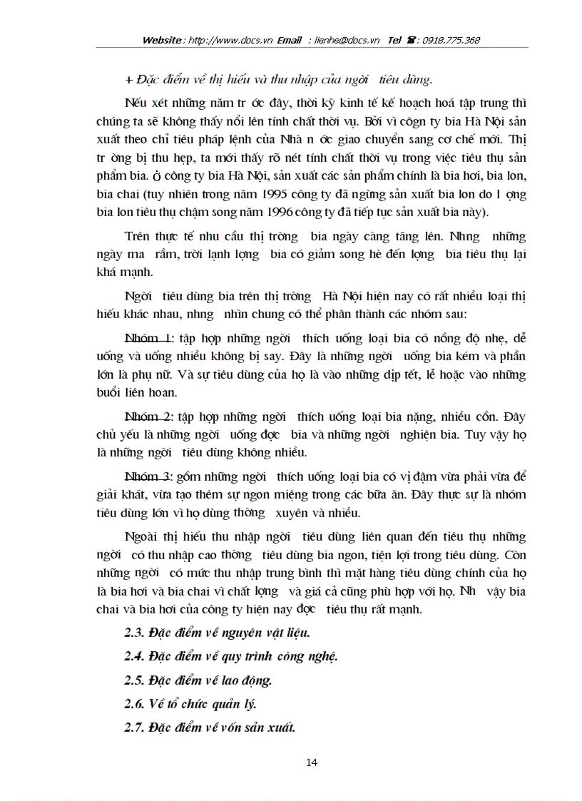 image for page Chiến lược marketing mix cho cạnh tranh nhãn hiệu của công ty bia hà nội