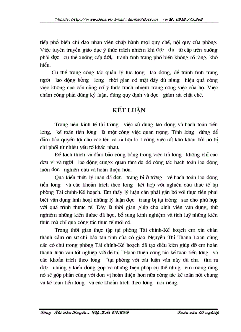 image for page Hoàn thiện công tác kế toán tiền lương và các khoản trích theo lương tại phòng Tài chính Kế hoạch huyện Phù Yên lt KTHCSN gt