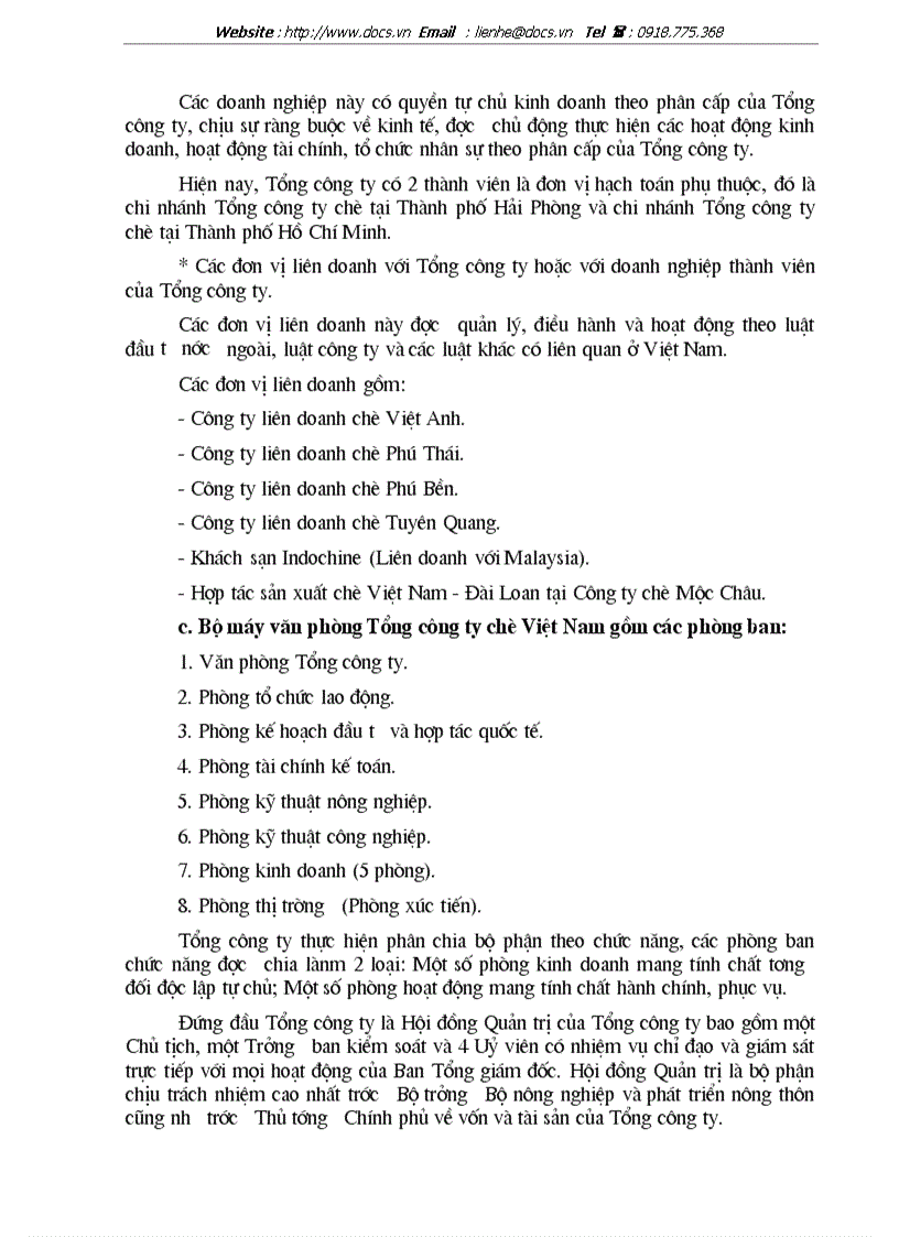 image for page Hoạt động xuất khẩu và thị trường xuất khẩu của tổng công ty chè việt nam