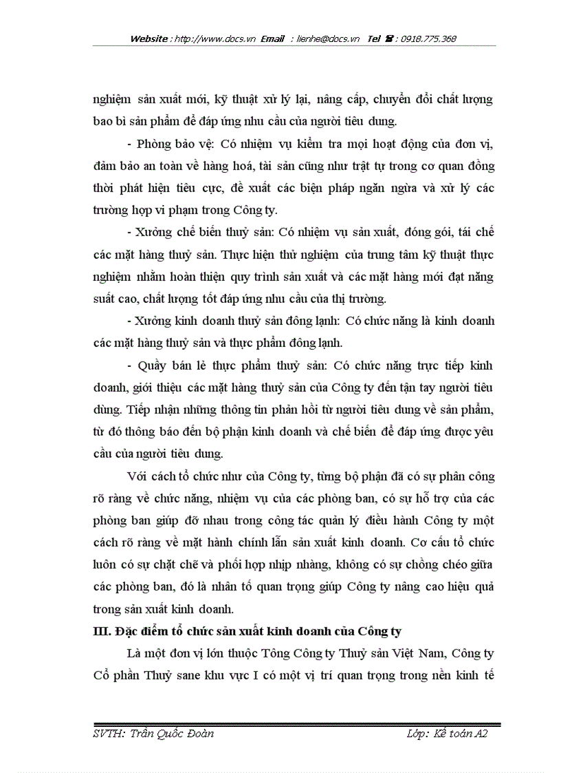 image for page Tổ chức công tác kế toán tiêu thụ hàng hoá và xác định kết quả tiêu thụ tại Công ty CP thuỷ sản khu vực