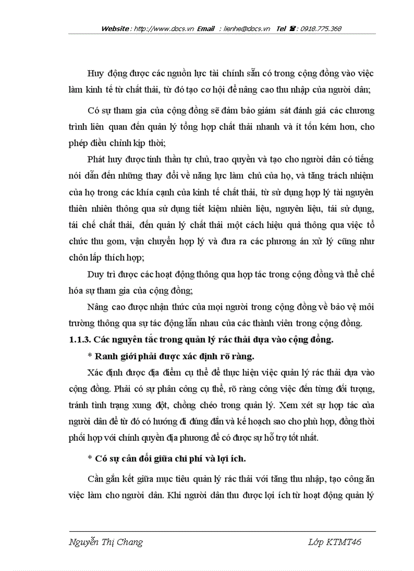 image for page Nghiên cứu mô hình quản lý rác thải dựa vào cộng đồng ở xã Dương Nội thành phố Hà Đông tỉnh Hà Tây