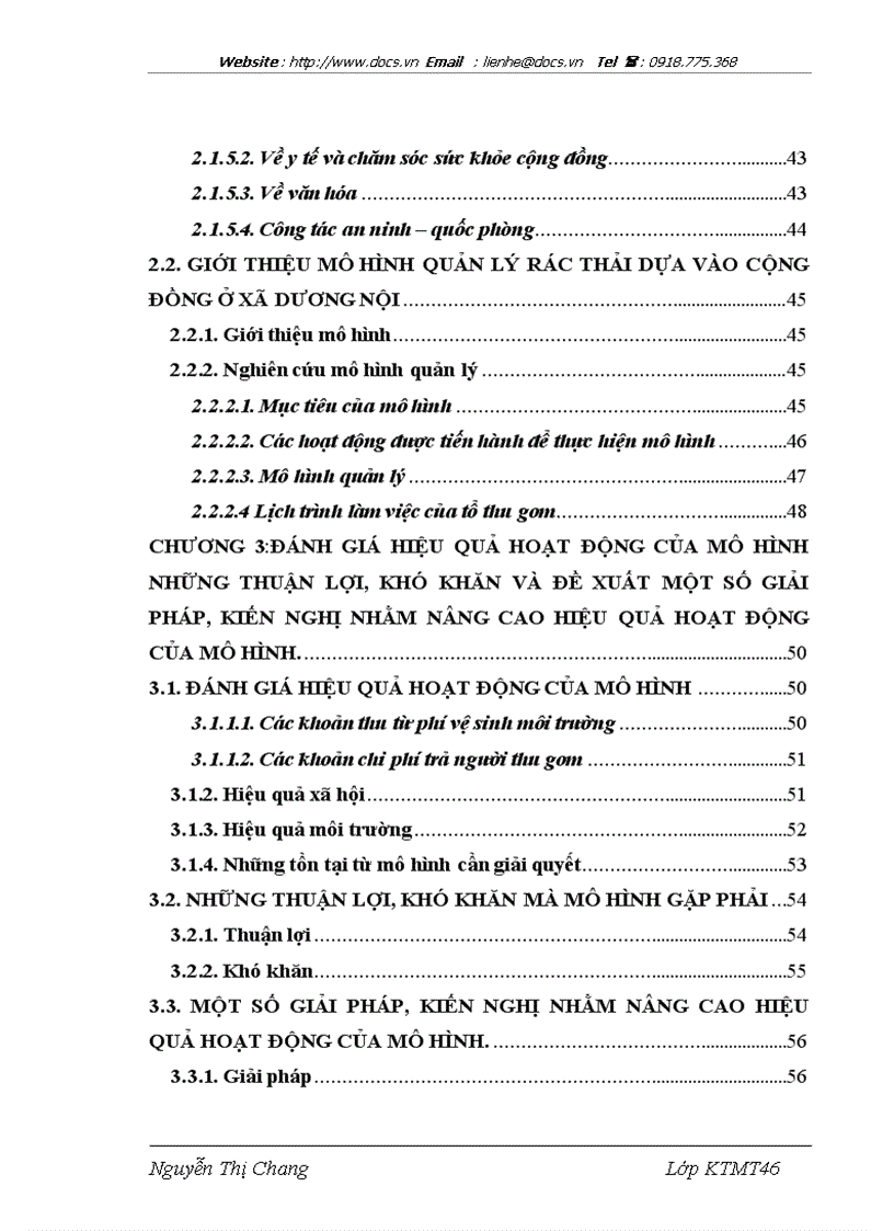 image for page Nghiên cứu mô hình quản lý rác thải dựa vào cộng đồng ở xã Dương Nội thành phố Hà Đông tỉnh Hà Tây
