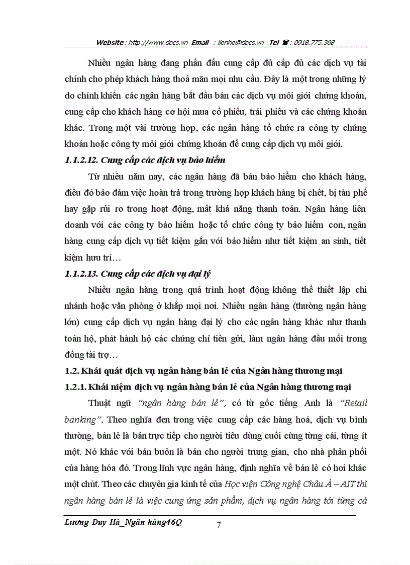 image for page Phát triển dịch vụ ngân hàng bán lẻ tại ngânhàng NHTMCP Công Thương VietinBank Chương Dương