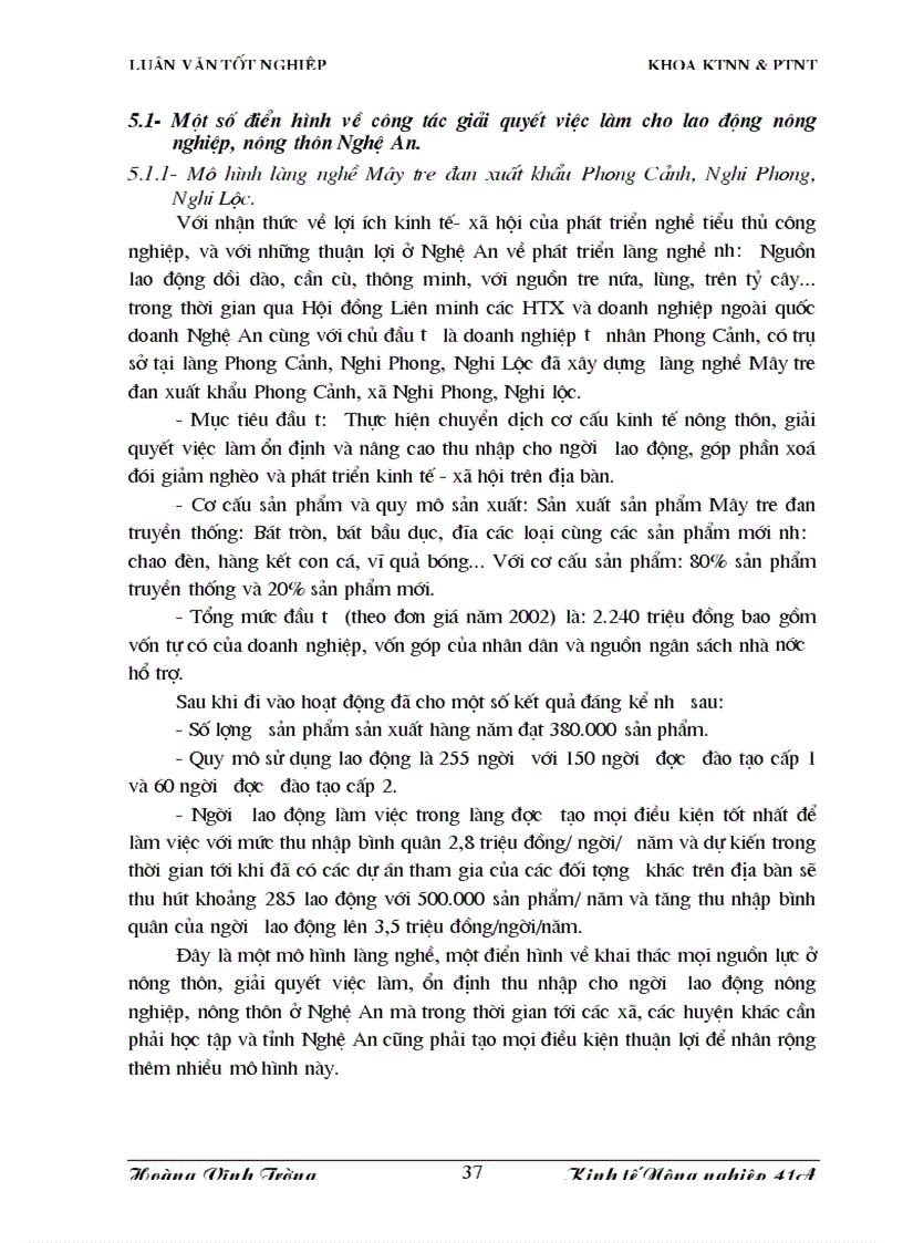 image for page Phương hướng và giải pháp nhằm giải quyết việc làm cho lao động nông nghiệp nông thôn tỉnh Nghệ An