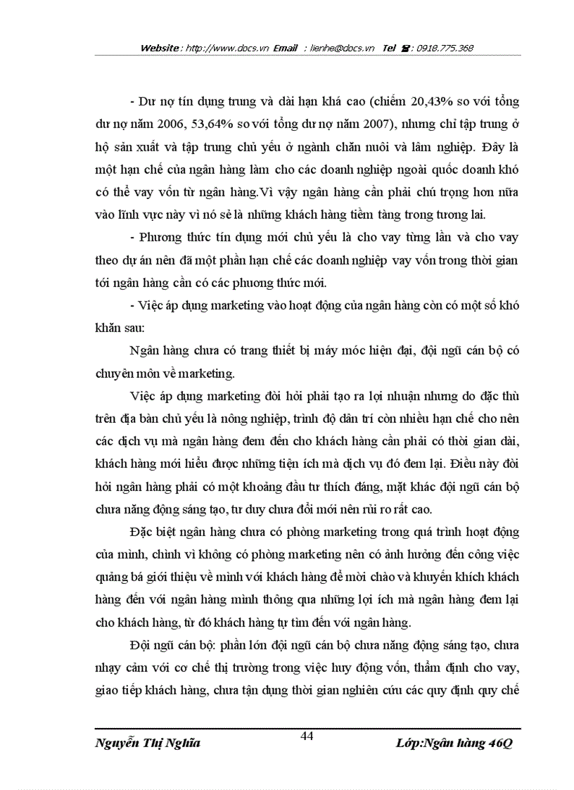image for page Giải phát nâng cao chất lượng tín dụng trung và dài hạn tại ngânhàng NHNo PTNT AgriBank Huyện Can Lộc