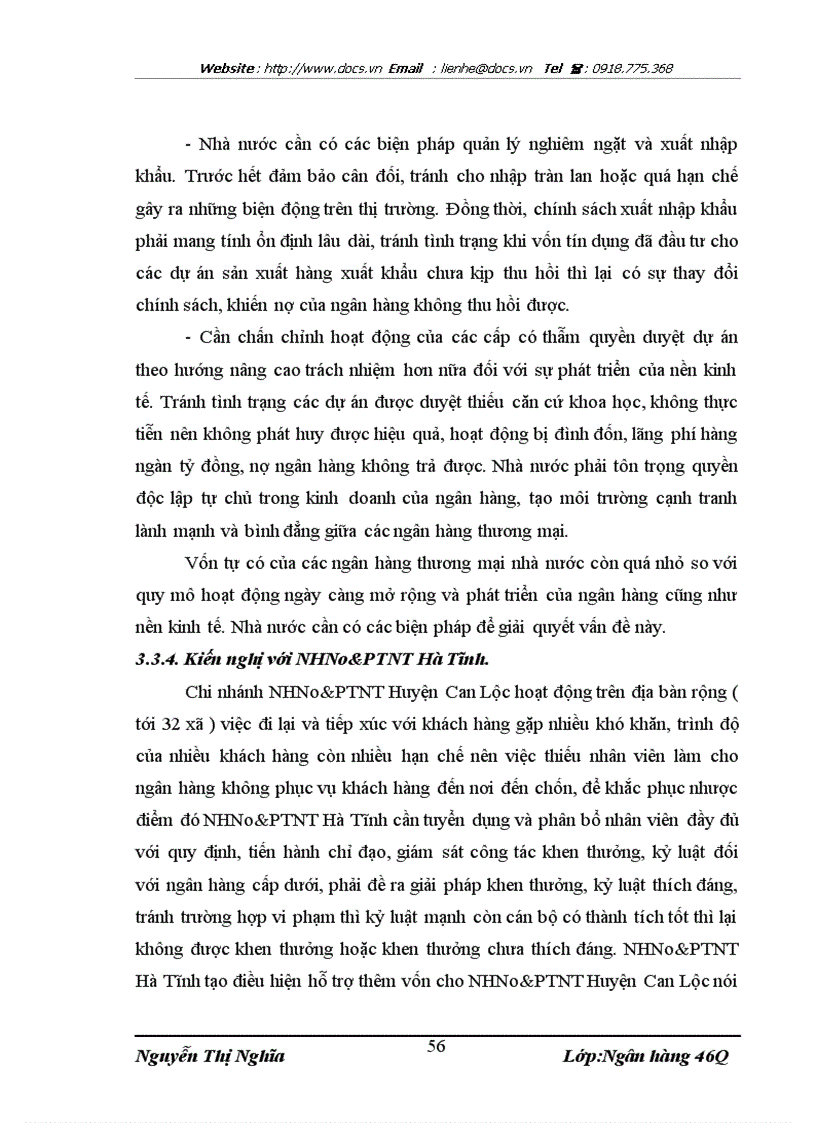 image for page Giải phát nâng cao chất lượng tín dụng trung và dài hạn tại ngânhàng NHNo PTNT AgriBank Huyện Can Lộc
