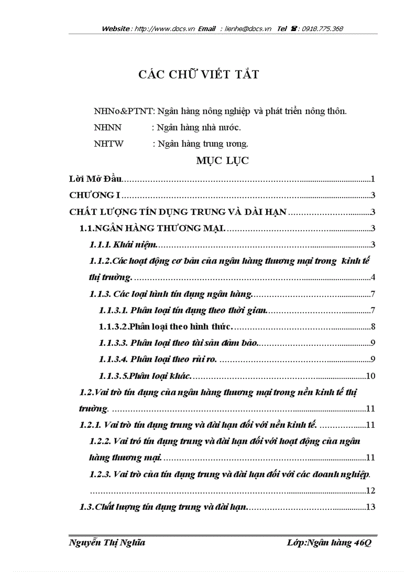 image for page Giải phát nâng cao chất lượng tín dụng trung và dài hạn tại ngânhàng NHNo PTNT AgriBank Huyện Can Lộc