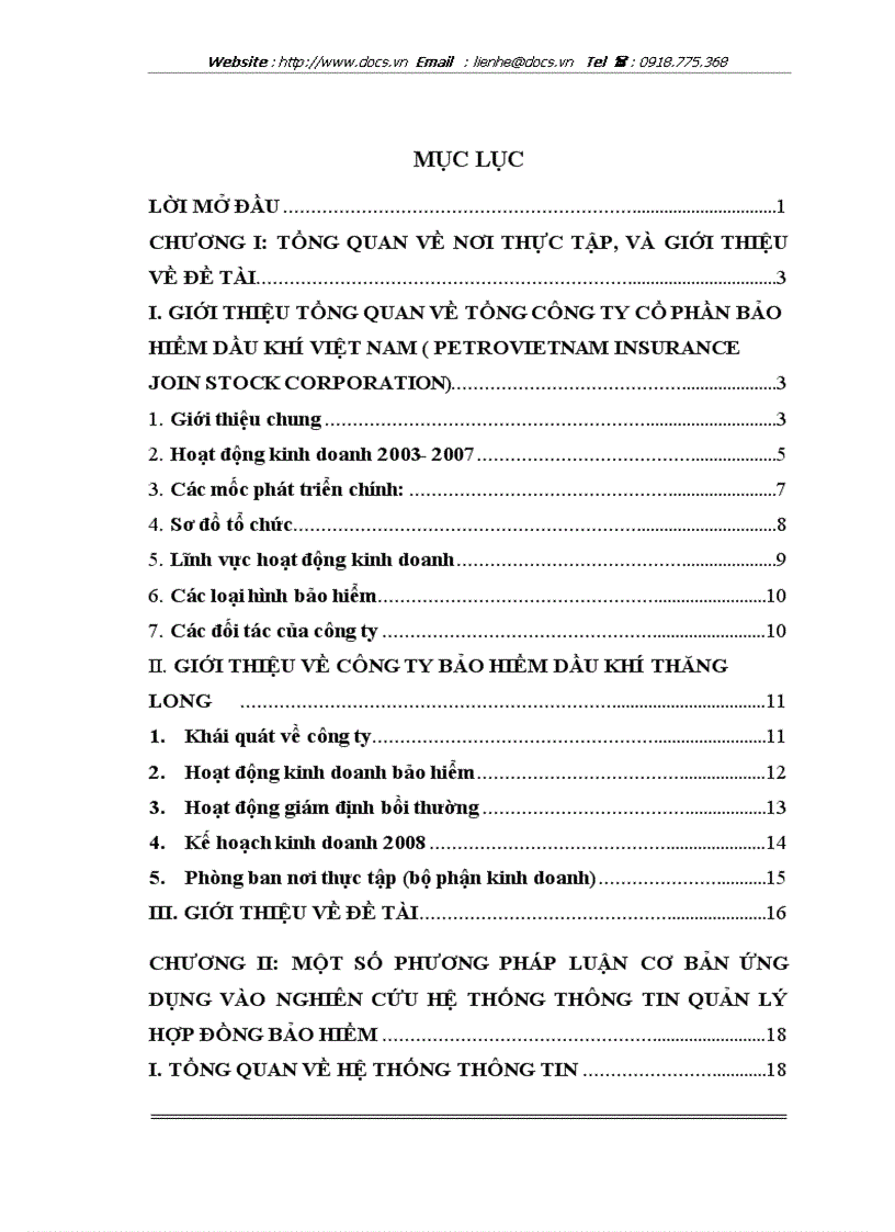 image for page Phân tích và thiết kế hệ thống thông tin quản lý hợp đồng bảo hiểm