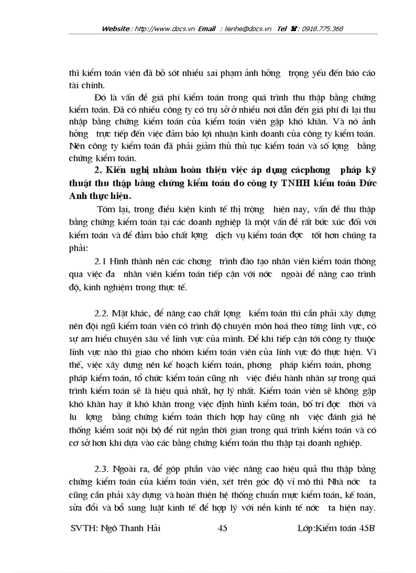 image for page Áp dụng các phương pháp kỹ thuật thu thập bằng chứng kiểm toán tài chính do công ty TNHH kiểm toán Đức Anh thực hiện