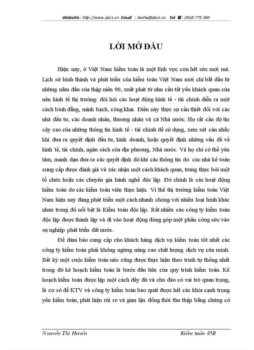 image for page Hoàn thiện quy trình lập kế hoạch kiểm toán trong kiểm toán tài chính do Công ty Cổ phần Kiểm toán Thăng Long thực hiện