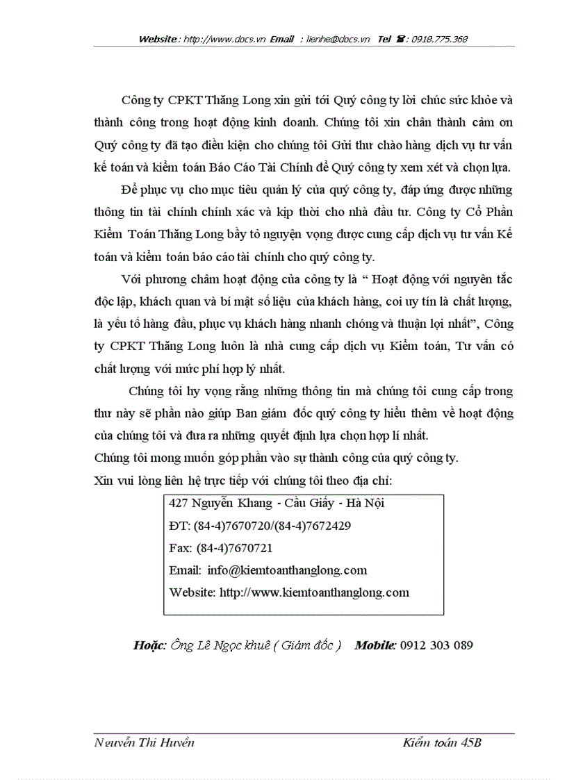 image for page Hoàn thiện quy trình lập kế hoạch kiểm toán trong kiểm toán tài chính do Công ty Cổ phần Kiểm toán Thăng Long thực hiện