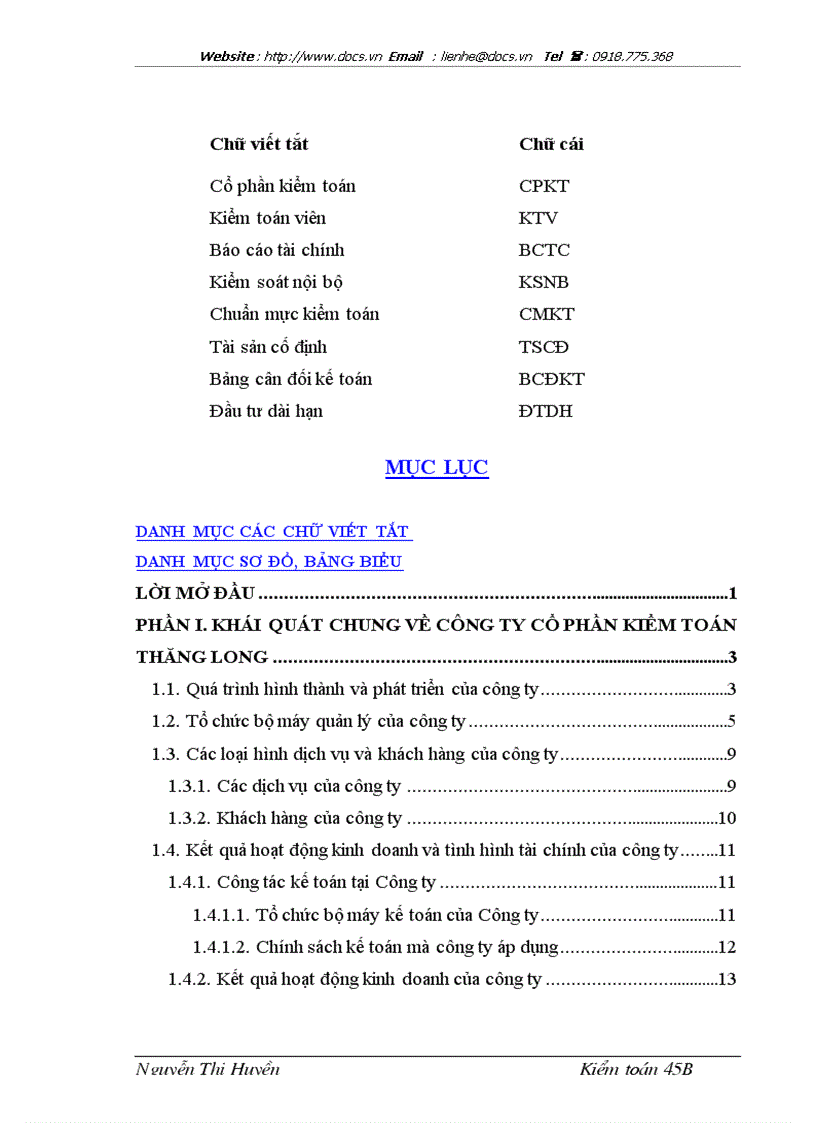 image for page Hoàn thiện quy trình lập kế hoạch kiểm toán trong kiểm toán tài chính do Công ty Cổ phần Kiểm toán Thăng Long thực hiện