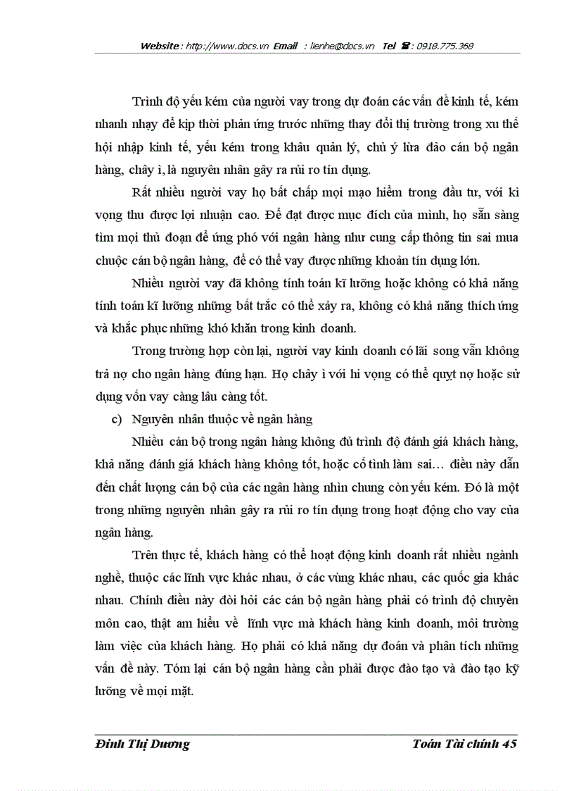 image for page Phân tích và đánh giá rủi ro tín dụng trong hoạt động cho vay tại Ngân hàng Quốc tế