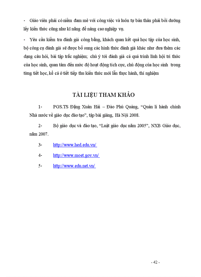 image for page Một số kinh nghiệm về xây dựng bồi dưỡng nâng cao chất lượng đội ngũ giáo viên của trường THPT hiện nay