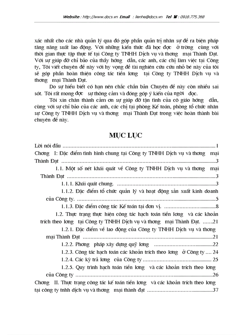 image for page Kế toán tiền lương và các khoản trích theo tiền lương tại Công ty TNHH Dịch vụ và thương mại Thành Đạt