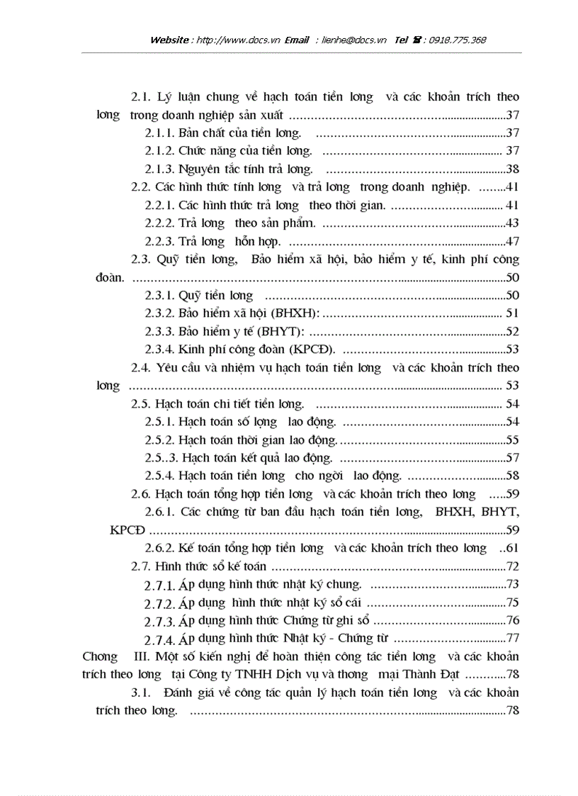 image for page Kế toán tiền lương và các khoản trích theo tiền lương tại Công ty TNHH Dịch vụ và thương mại Thành Đạt