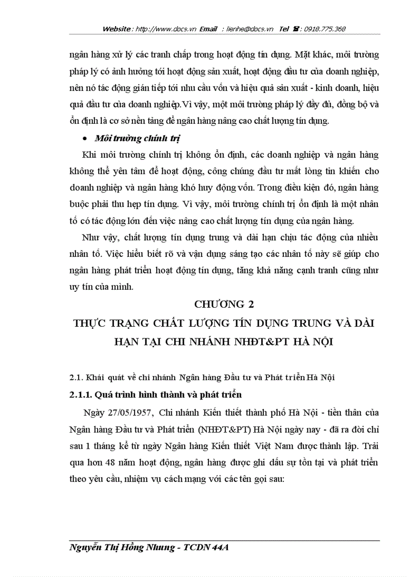image for page Giải pháp nâng cao chất lượng tín dụng trung và dài hạn tại chi nhánh Ngân hàng Đầu tư và Phát triển Hà Nội