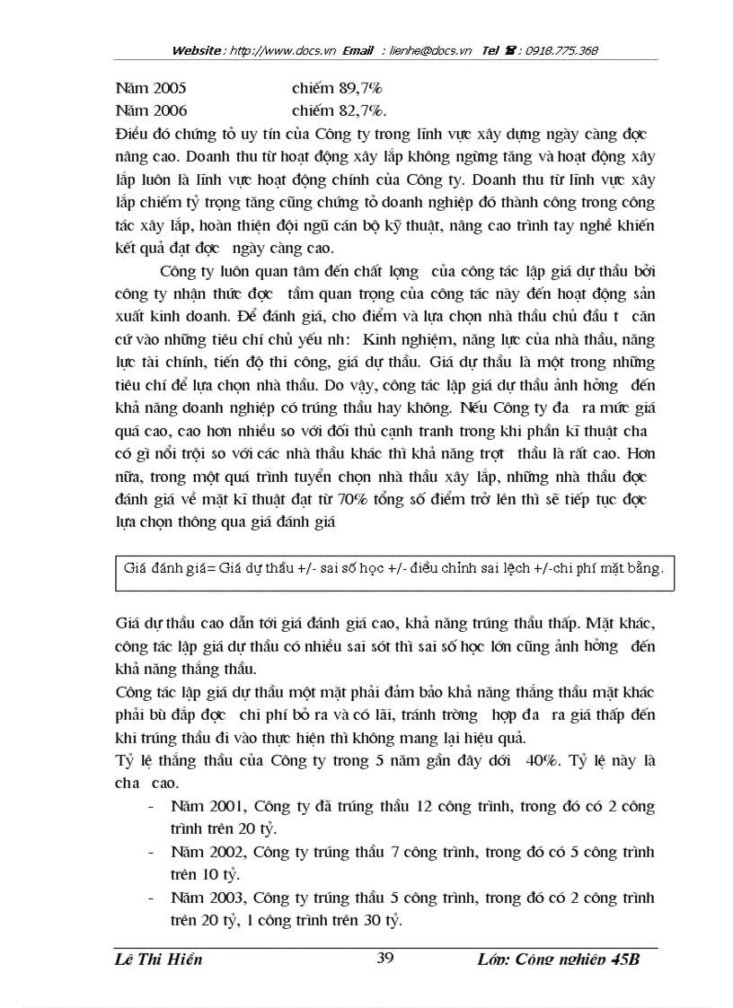 image for page Hoàn thiện công tác lập giá dự thầu xây lắp ở Công ty Liên doanh Công trình Giao thông Hữu Nghị