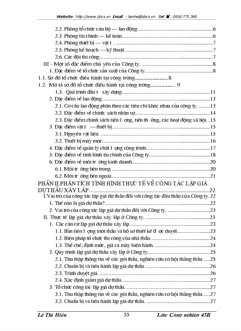 image for page Hoàn thiện công tác lập giá dự thầu xây lắp ở Công ty Liên doanh Công trình Giao thông Hữu Nghị