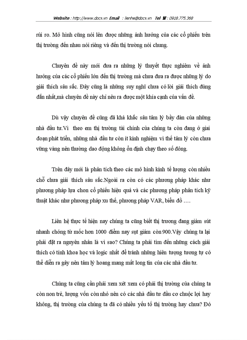 image for page Phân tích ảnh hưởng của các cổ phiếu lớn trên Sở Giao dịch TPHCM đến chỉ số VN INDEX