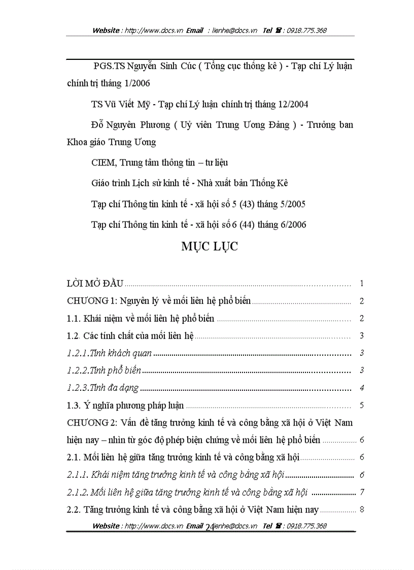 image for page Phép biện chứng về mối liên hệ phổ biến vận dụng phân tích mối liên hệ giữa vấn đề tăng trưởng và công bằng xã hội ở Việt Nam hiện nay