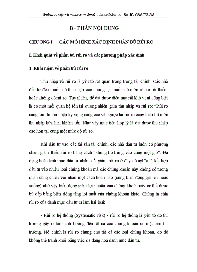 image for page Ước lượng phần bù rủi ro cho thị trường và áp dụng đối với các cổ phiếu Ngành vận tải trên thị trường chứng khoán Việt Nam