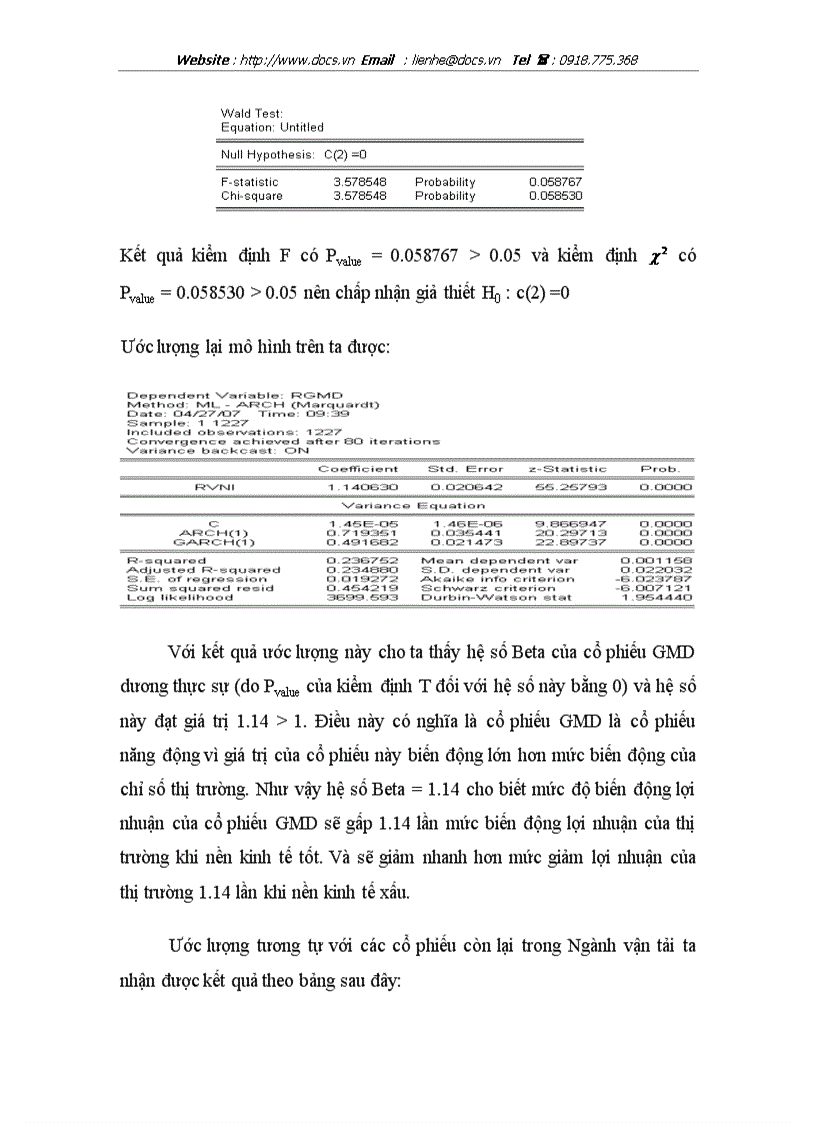 image for page Ước lượng phần bù rủi ro cho thị trường và áp dụng đối với các cổ phiếu Ngành vận tải trên thị trường chứng khoán Việt Nam