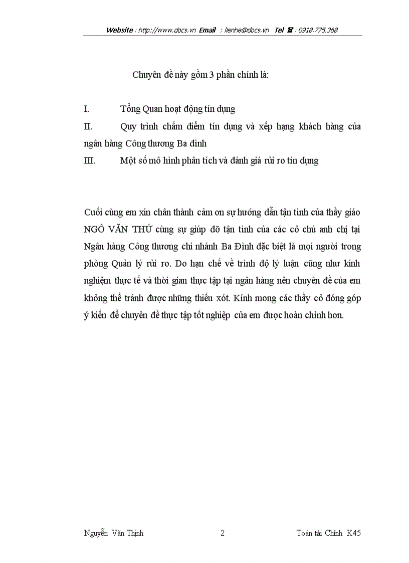 image for page Phân tích quy trình xếp hạng khách hàng của ngânhàng NHTMCP Công Thương VietinBank chi nhánh Ba Đình