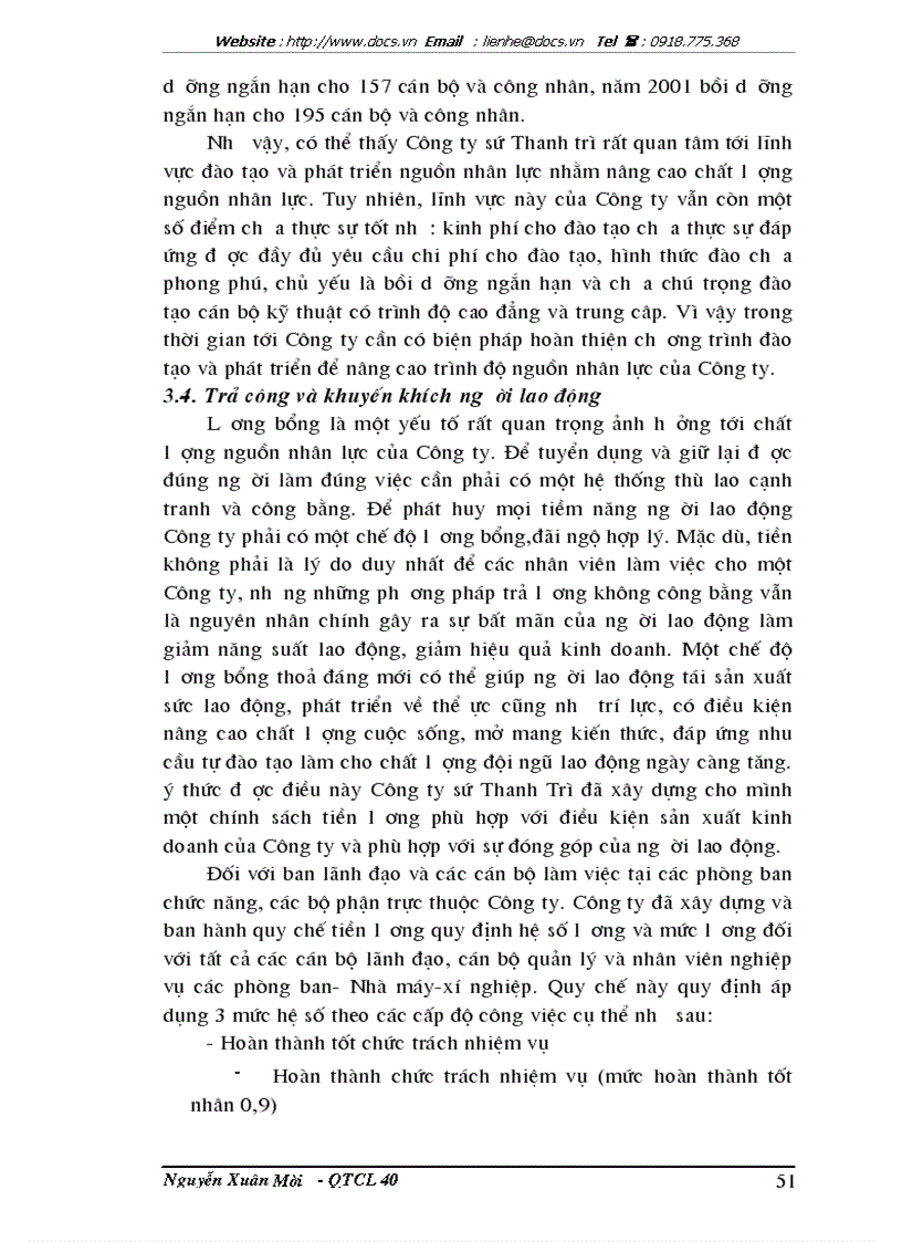 image for page Một số biện pháp nâng cao chất lượng nguồn nhân lực tại Công ty sứ Thanh Trì