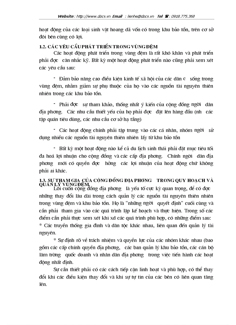 image for page Thực trạng và 1 số ý kiến về phát triển bền vững kinh tế xã hội vùng đệm vườn quốc gia Ba Bể