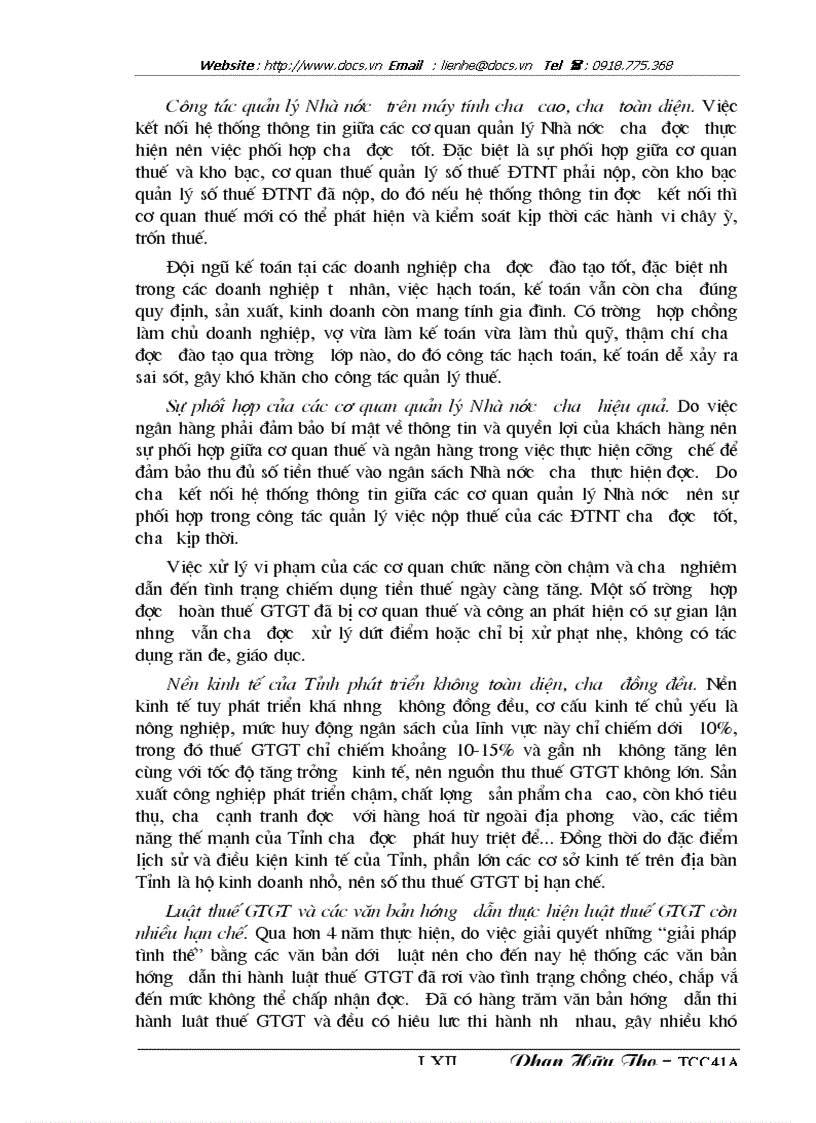 image for page Giải pháp hoàn thiện công tác quản lý thuế GTGT tại Cục thuế Nghệ An