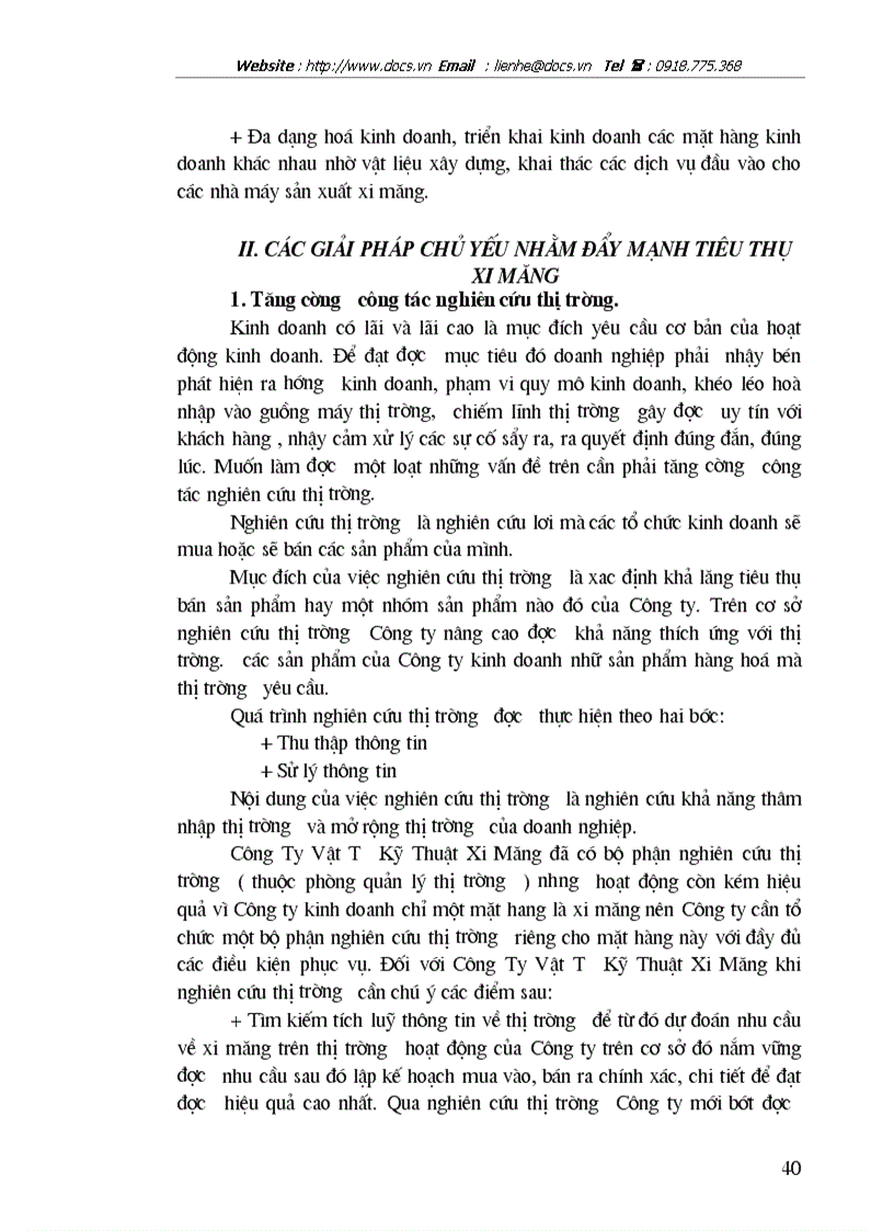 image for page Biện pháp đẩy mạnh tiêu thụ xi măng ở công ty vật tư kỹ thuật xi măng