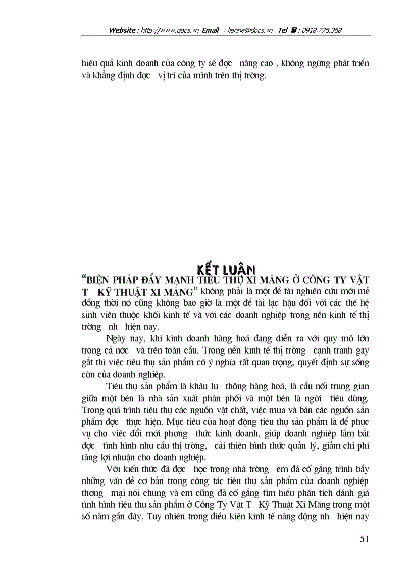 image for page Biện pháp đẩy mạnh tiêu thụ xi măng ở công ty vật tư kỹ thuật xi măng