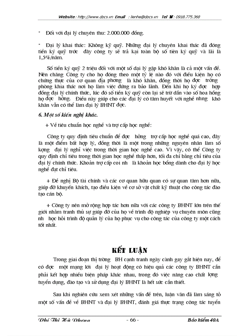 image for page Bàn về vấn đề tuyển dụng đào tạo và sử dụng đại lý bảo hiểm nhân thọ ở công ty Bảo Hiểm Nhân thọ Hà Nội