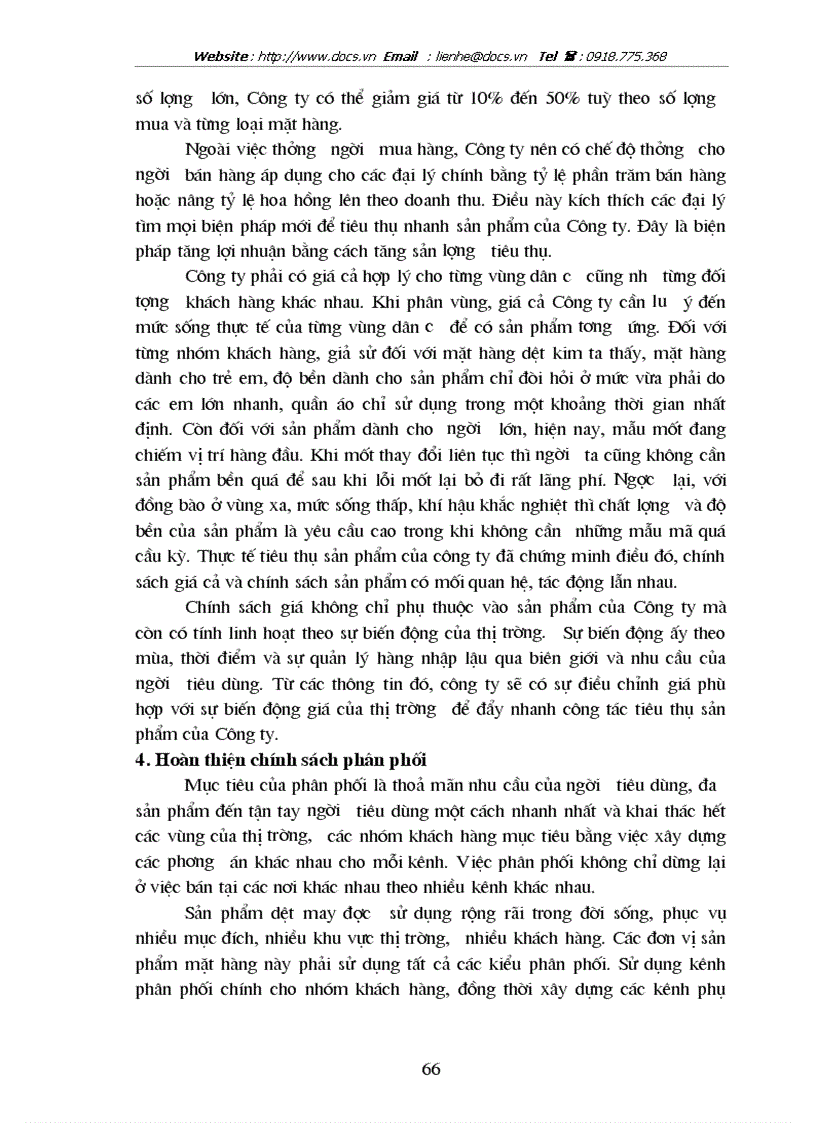 image for page Một số giải pháp nhằm hoàn thiện chính sách Marketing Mix tại công ty dệt may Hà Nội