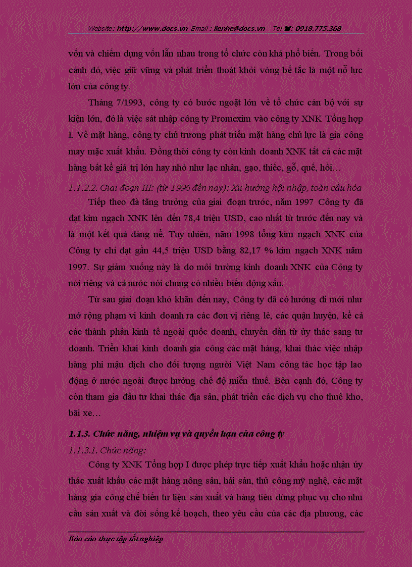 image for page Ứng dụng tin học trong quản lý nhân sự ở công ty Cổ phần XNK Tổng hợp I