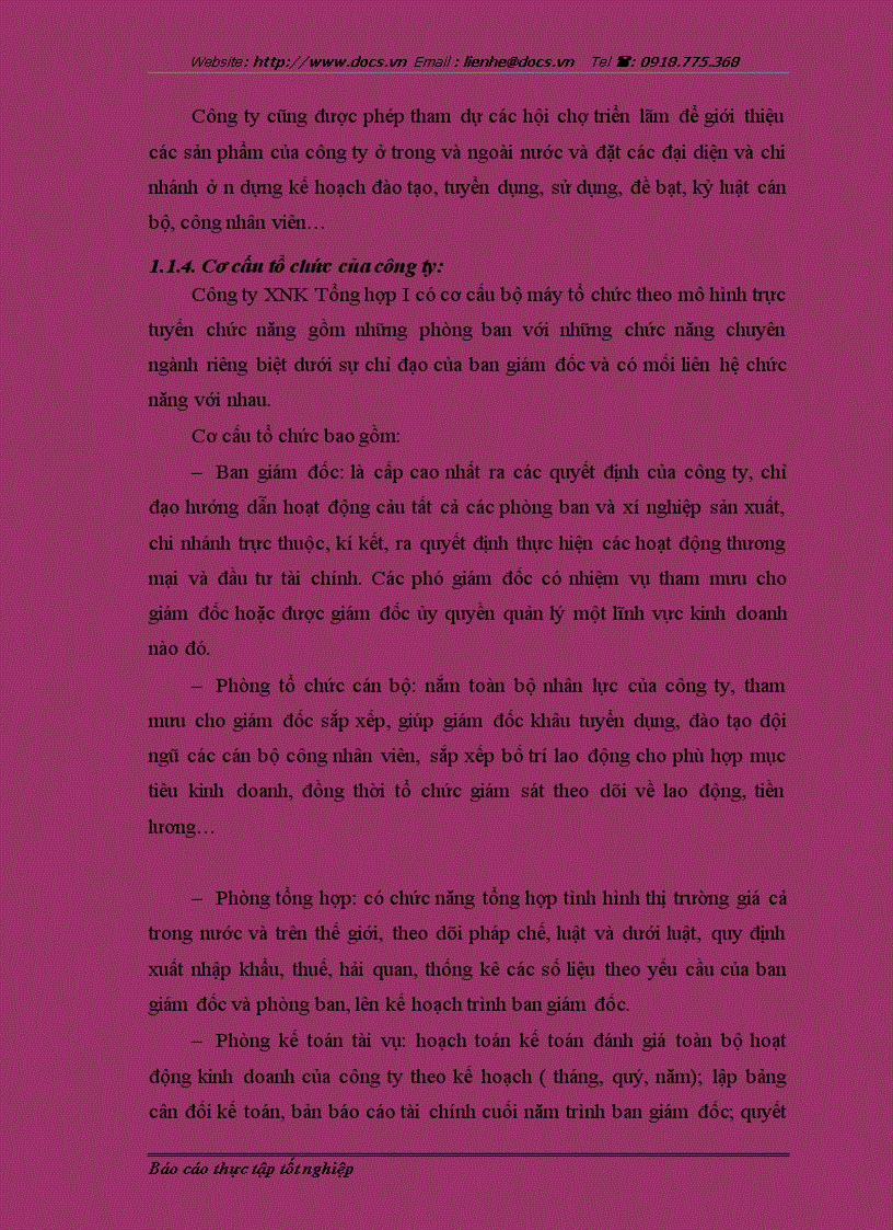 image for page Ứng dụng tin học trong quản lý nhân sự ở công ty Cổ phần XNK Tổng hợp I