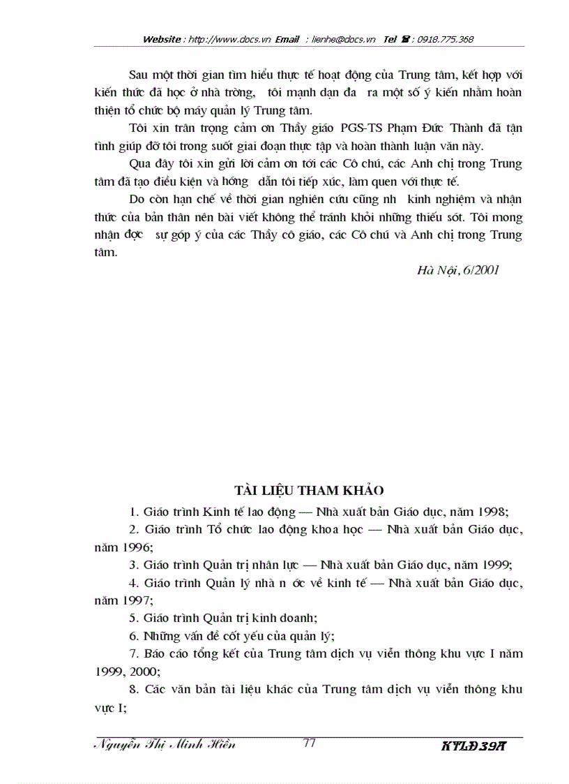 image for page Hoàn thiện tổ chức bộ máy quản lý ở Trung tâm dịch vụ viễn thông khu vực I