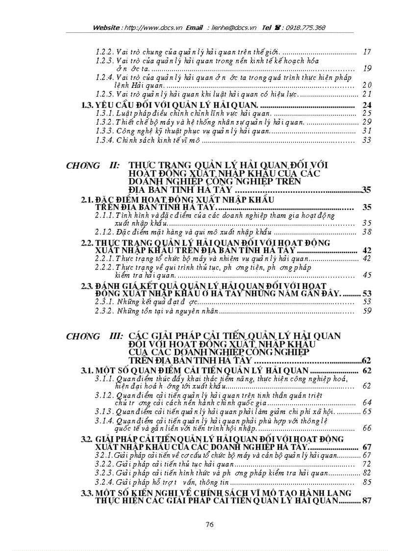 image for page Hoàn thiện quản lý hải quan đối với hoạt động xuất nhập khẩu của các doanh nghiệp công nghiệp trên địa bàn Hà Tây