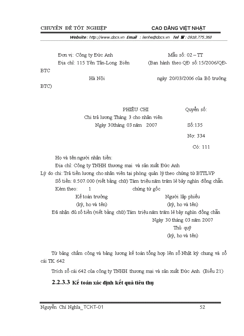 image for page Hoàn thiện công tác kế toán bán hàng và xác định kết quả tiêu thụ tại công ty tnhh thương mại và sản xuất đức anh