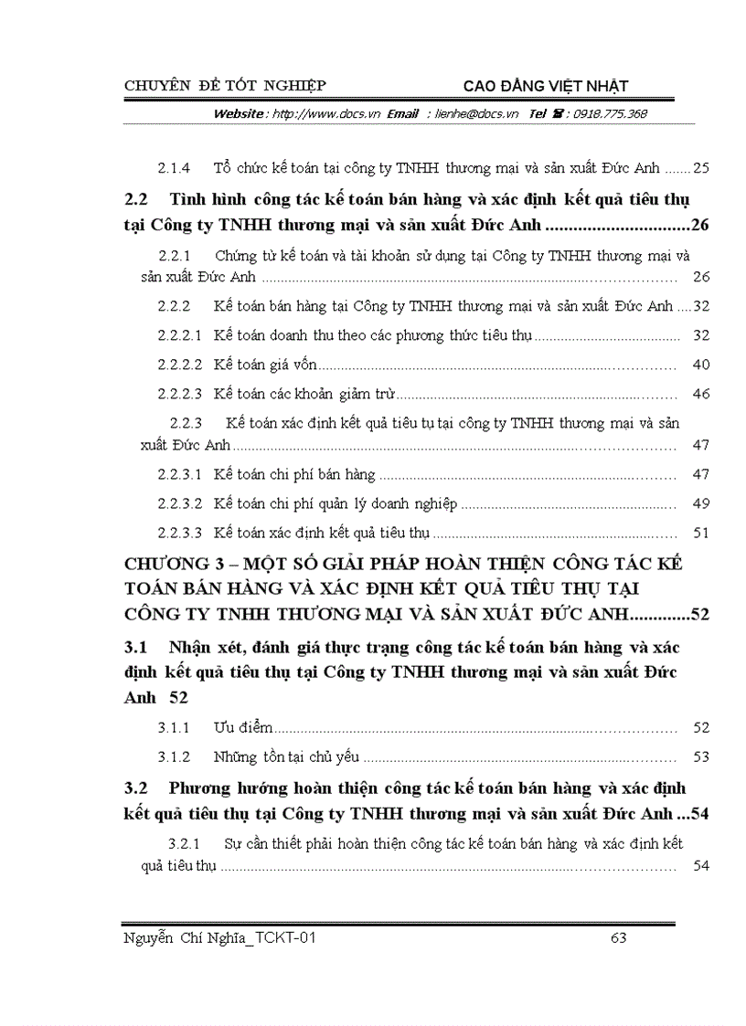image for page Hoàn thiện công tác kế toán bán hàng và xác định kết quả tiêu thụ tại công ty tnhh thương mại và sản xuất đức anh
